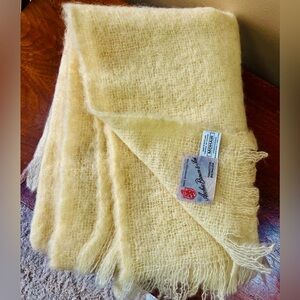 VTG ARCHIE BROWN & SON Made In SCOTLAND MOHAIR Blend THROW BLANKET 6’ x 4’